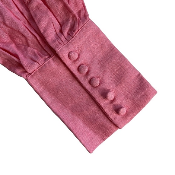 NWT Hello Molly size XL STYLE ME YOUR WAY SHIRT DRESS PINK Linen blend balloon - Picture 12 of 16